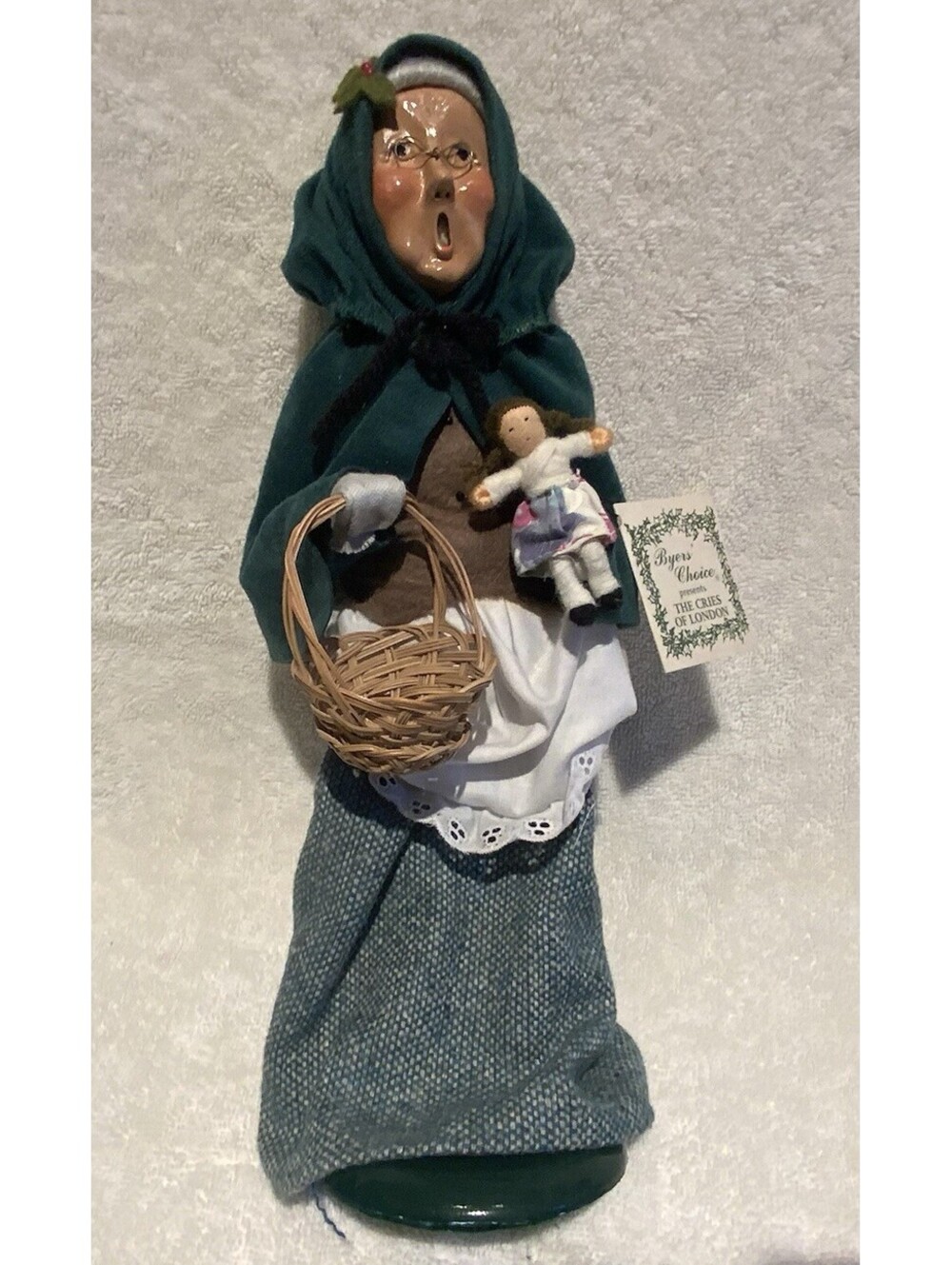 Vintage 1995 Byers’ Choice 12” Woman with Dolls ‘The Cries of London’.